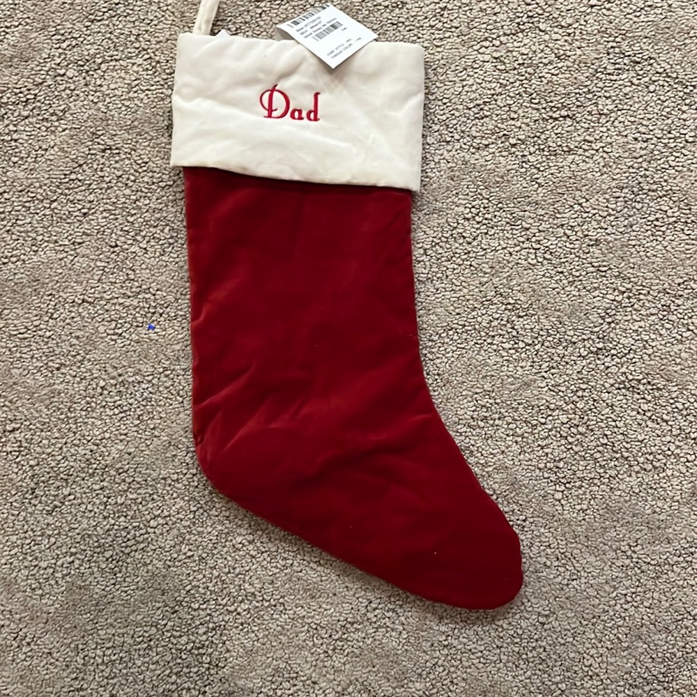Pottery barn velvet stocking
